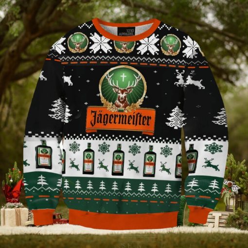 Jagermeister Funny Mix Color Ugly Christmas Sweater