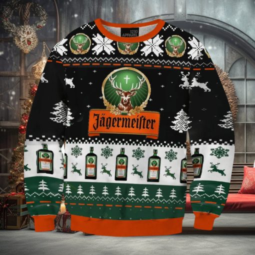 Jagermeister Funny Mix Color Ugly Christmas Sweater