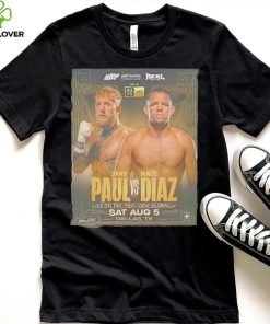 Jake Paul Vs Nate Diaz Shirt Sat Aug 5 Dallas Tx shirt 1 Jake Paul Vs Nate Diaz Shirt Sat Aug 5 Dallas Tx shirt