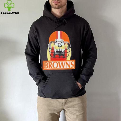 Jake Paul wearing Cleveland browns warner Bros tazmanian taz devil helmet hoodie, sweater, longsleeve, shirt v-neck, t-shirt