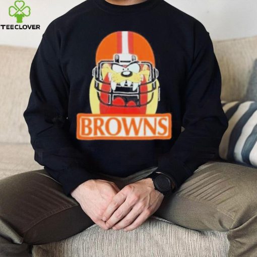 Jake Paul wearing Cleveland browns warner Bros tazmanian taz devil helmet hoodie, sweater, longsleeve, shirt v-neck, t-shirt