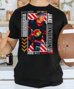 Jake Sanderson Hockey Paper Poster Senators shirt