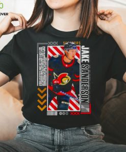 Jake Sanderson Hockey Paper Poster Senators shirt 2 Jake Sanderson Hockey Paper Poster Senators shirt