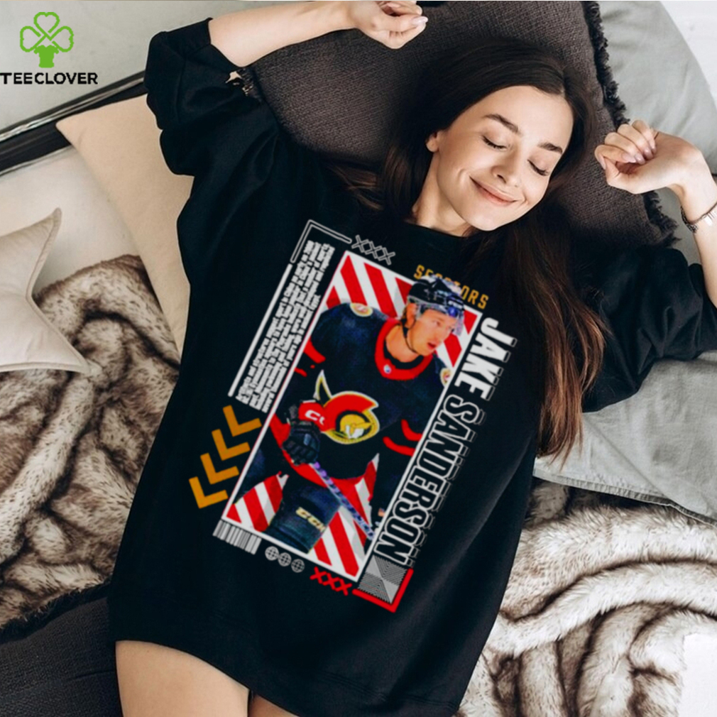 Jake Sanderson Hockey Paper Poster Senators shirt Jake Sanderson Hockey Paper Poster Senators shirt