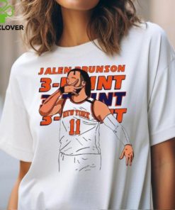 Jalen Brunson 11 New York Knicks Three Point T Shirt