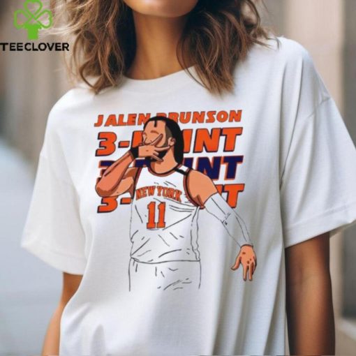 Jalen Brunson 11 New York Knicks Three Point T Shirt