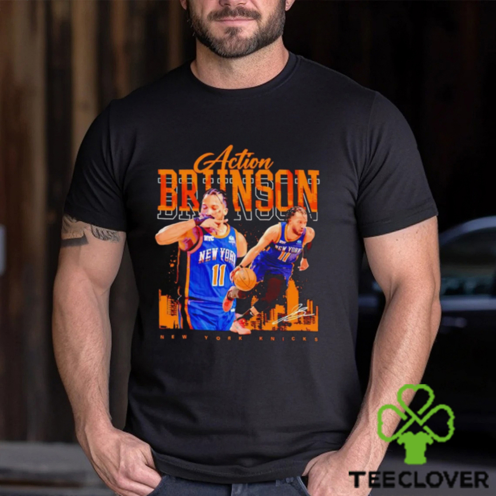 Jalen Brunson New York Knicks signature shirt Jalen Brunson New York Knicks signature shirt