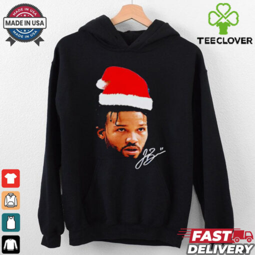 Jalen Brunson Santa Hat Ugly Christmas signature shirt