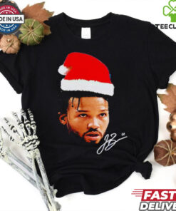 Jalen Brunson Santa Hat Ugly Christmas signature shirt