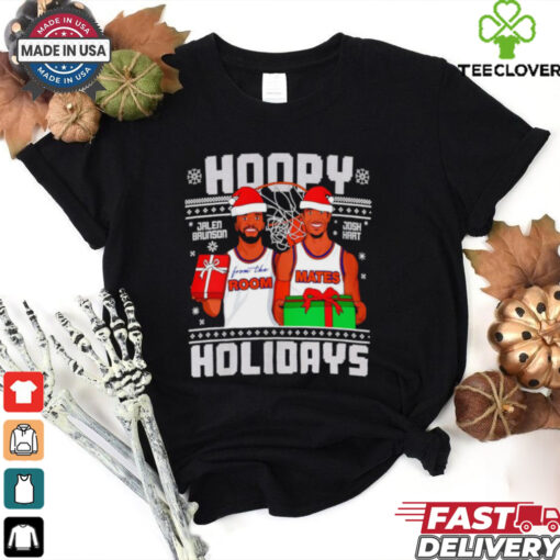 Jalen Brunson and Josh Hart Hoopy Holidays New York Knicks ugly Christmas shirt