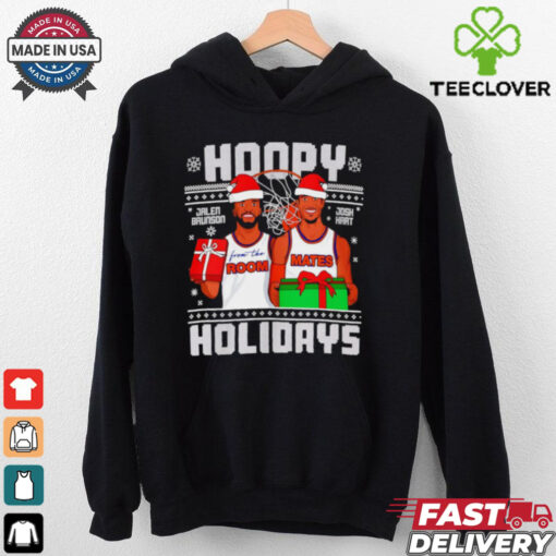 Jalen Brunson and Josh Hart Hoopy Holidays New York Knicks ugly Christmas shirt