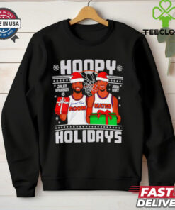 Jalen Brunson and Josh Hart Hoopy Holidays New York Knicks ugly Christmas shirt