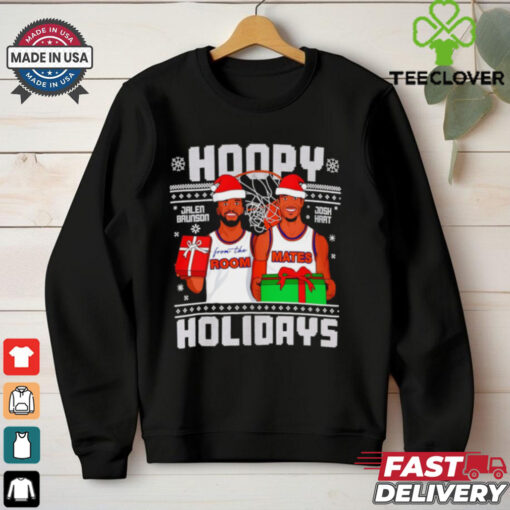 Jalen Brunson and Josh Hart Hoopy Holidays New York Knicks ugly Christmas shirt