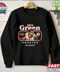Jalen Green 4 Houston Rockets Basketball cover signature shirt