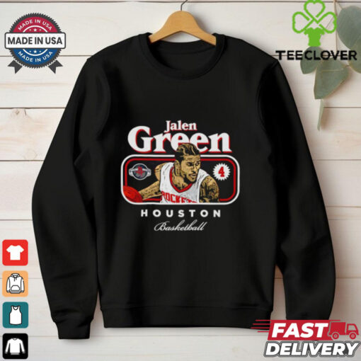 Jalen Green 4 Houston Rockets Basketball cover signature shirt