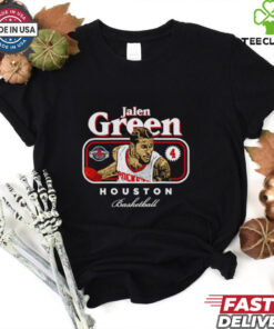 Jalen Green 4 Houston Rockets Basketball cover signature shirt