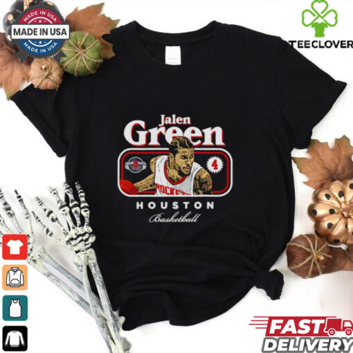 Jalen Green 4 Houston Rockets Basketball cover signature shirt