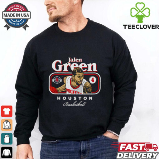 Jalen Green 4 Houston Rockets Basketball cover signature shirt