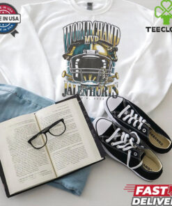 Jalen Hurts Eagles World Champ MVP helmet shirt