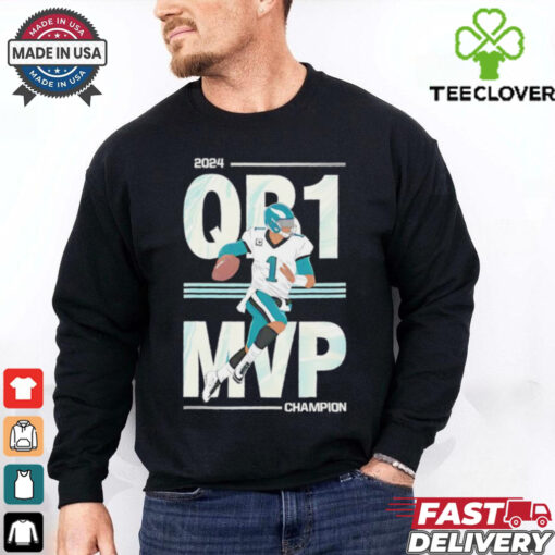 Jalen Hurts QB1 MVP Champion Philadelphia Eagles 2024 shirt