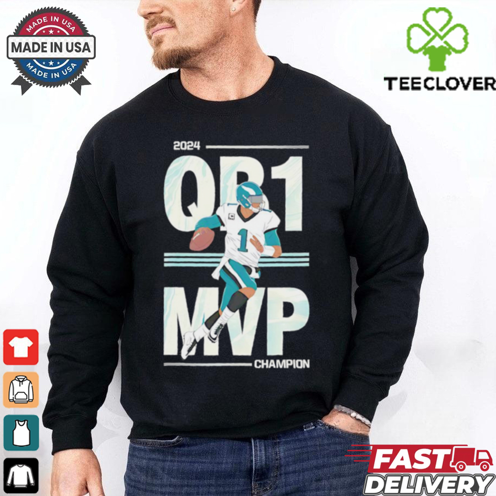 Jalen Hurts QB1 MVP Champion Philadelphia Eagles 2024 shirt Jalen Hurts QB1 MVP Champion Philadelphia Eagles 2024 shirt
