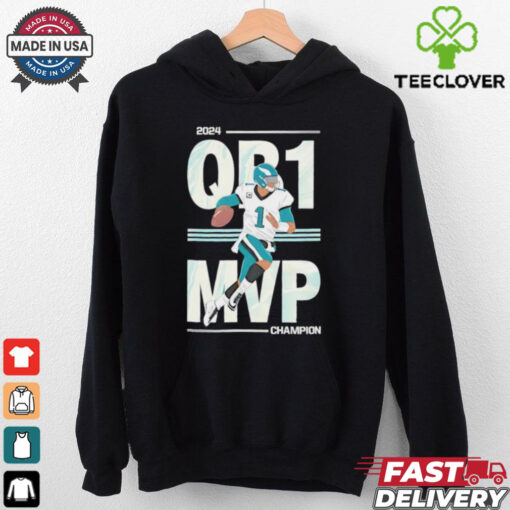 Jalen Hurts QB1 MVP Champion Philadelphia Eagles 2024 shirt