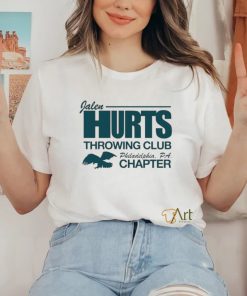Jalen Hurts Throwing Club Philadelphia PA chapter eagle shirt