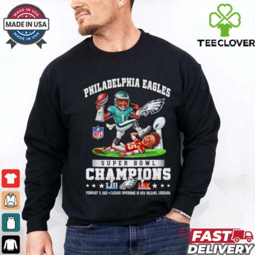 Jalen Hurts beat Mahomes Philadelphia Eagles Super Bowl Champions shirt