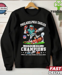 Jalen Hurts beat Mahomes Philadelphia Eagles Super Bowl Champions shirt