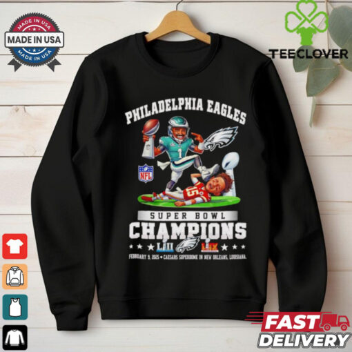 Jalen Hurts beat Mahomes Philadelphia Eagles Super Bowl Champions shirt