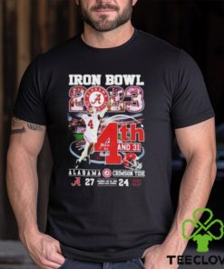 Jalen Milroe Iron Bowl 2023 4th And 31 Alabama Crimson Tide 27 24 Auburn Tigers T Shirt 1 Jalen Milroe Iron Bowl 2023 4th And 31 Alabama Crimson Tide 27 24 Auburn Tigers T Shirt