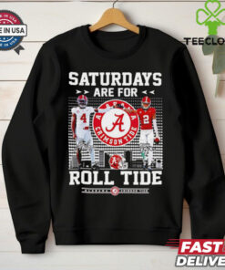 Jalen Milroe and Zabien Brown saturdays are for Alabama Crimson Tide signatures shirt