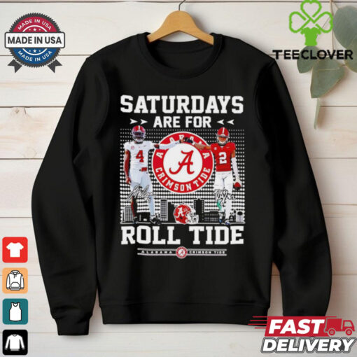 Jalen Milroe and Zabien Brown saturdays are for Alabama Crimson Tide signatures shirt