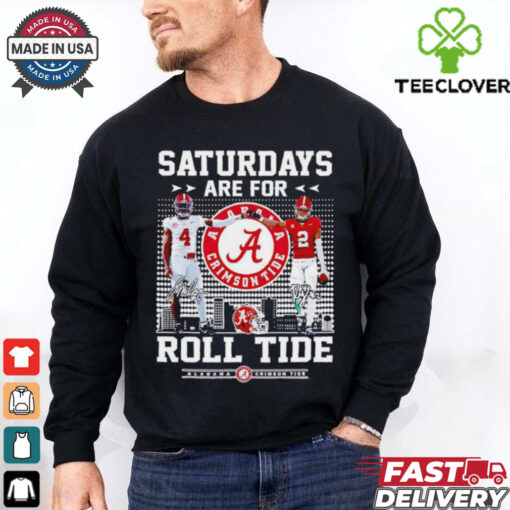 Jalen Milroe and Zabien Brown saturdays are for Alabama Crimson Tide signatures shirt