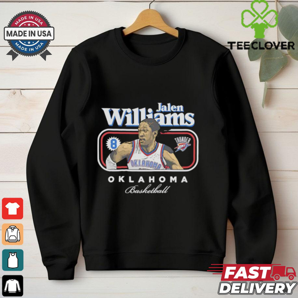 Jalen Williams 8 Oklahoma City Thunder Basketball cover signature shirt Jalen Williams 8 Oklahoma City Thunder Basketball cover signature shirt