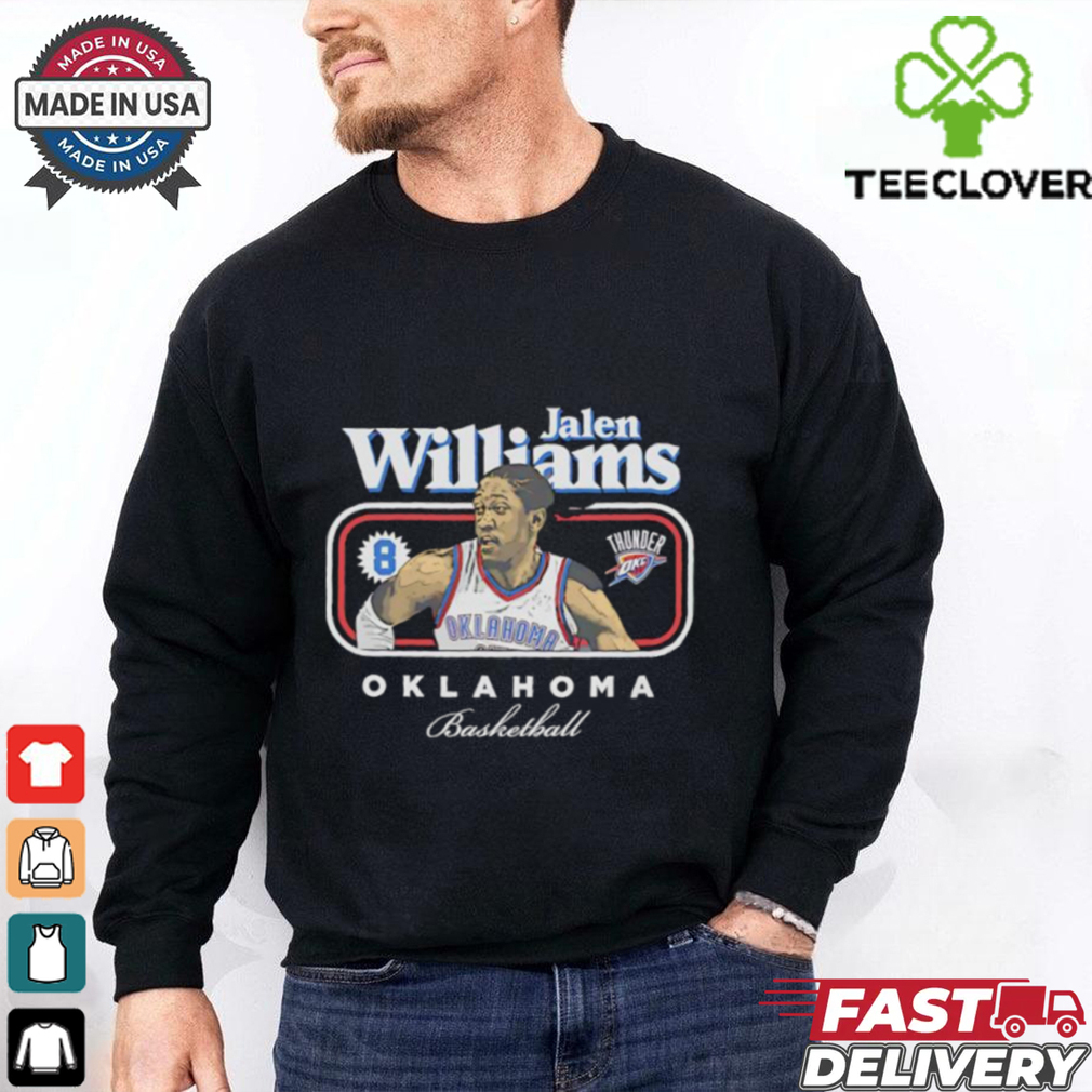 Jalen Williams 8 Oklahoma City Thunder Basketball cover signature shirt Jalen Williams 8 Oklahoma City Thunder Basketball cover signature shirt