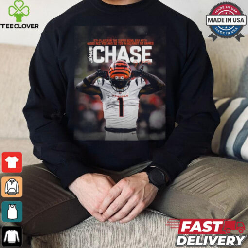 Ja’marr Chase Cincinnati Bengals 4000 Rec YDS and 30 TDS In His First 50 Games 5th Player T Shirt
