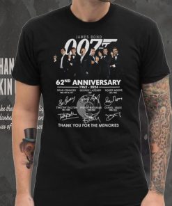 James Bond 007 62nd Anniversary 1962 2024 Thank You For The Memoroies T Shirt