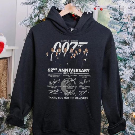 James Bond 007 62nd Anniversary 1962 2024 Thank You For The Memoroies T Shirt