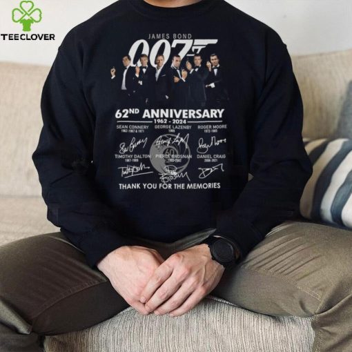 James Bond 007 62nd Anniversary 1962 2024 Thank You For The Memoroies T Shirt