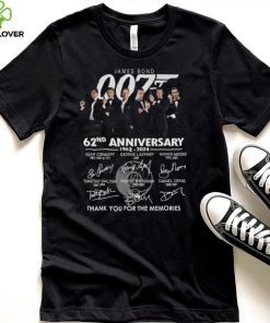 James Bond 007 62nd Anniversary 1962 2024 Thank You For The Memoroies T Shirt