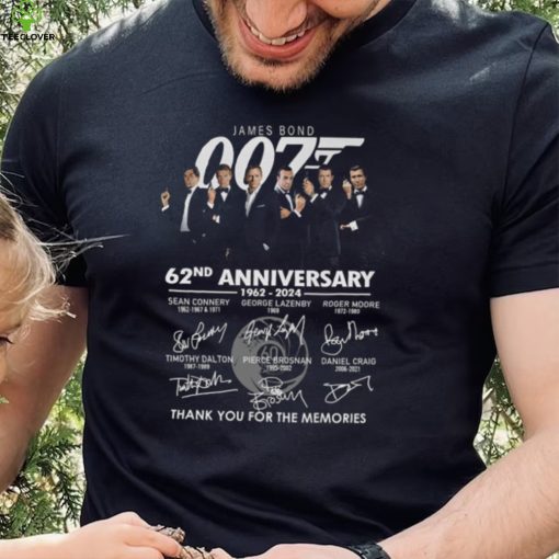 James Bond 007 62nd Anniversary 1962 2024 Thank You For The Memoroies T Shirt