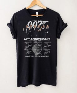 James Bond 007 62nd Anniversary 1962 2024 Thank You For The Memoroies T Shirt