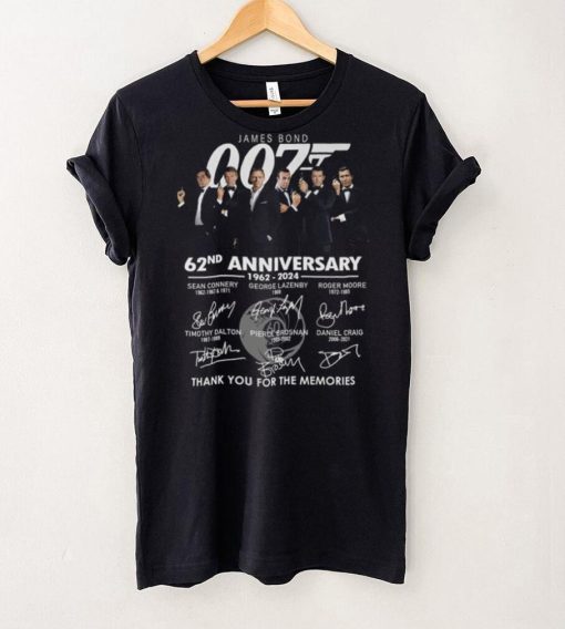 James Bond 007 62nd Anniversary 1962 2024 Thank You For The Memoroies T Shirt