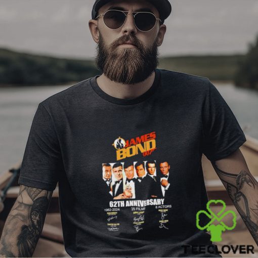James Bond 007 62th anniversary 1962 2024 signatures shirt