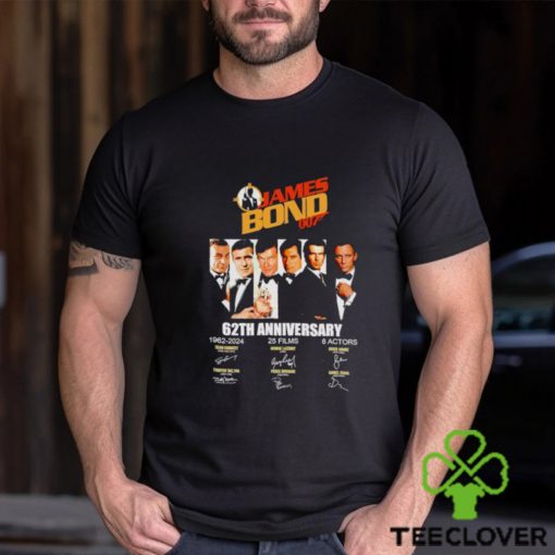 James Bond 007 62th anniversary 1962 2024 signatures shirt