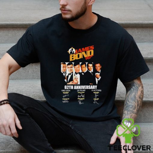James Bond 007 62th anniversary 1962 2024 signatures shirt