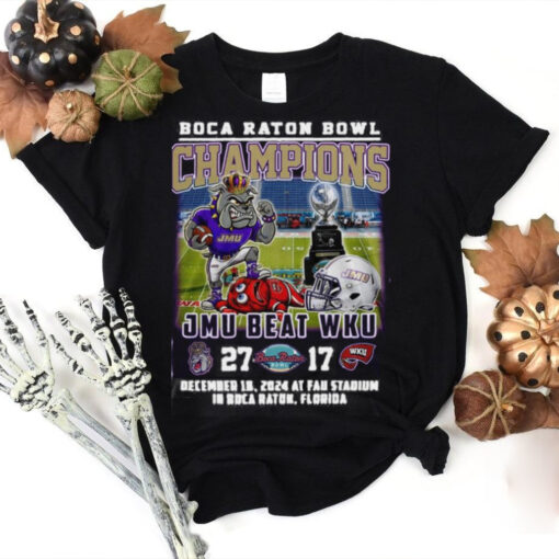 James Madison Dukes Beat WKU Boca Raton Bowl Champs 2024 Hoodie T Shirt