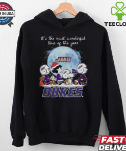James Madison Dukes It The Most Wonderful Time Of The Year Peanut Characters Christmas Shirt