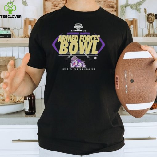 James Madison Dukes Lockheed Martin Armed Forces Bowl Amon G Carter Stadium 2023 Logo T Shirt